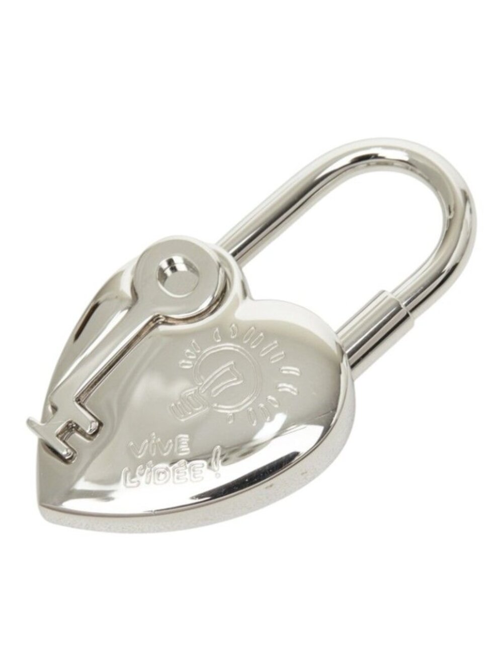 Hermes Heart Fantasy Charm Pendant Silver Metal